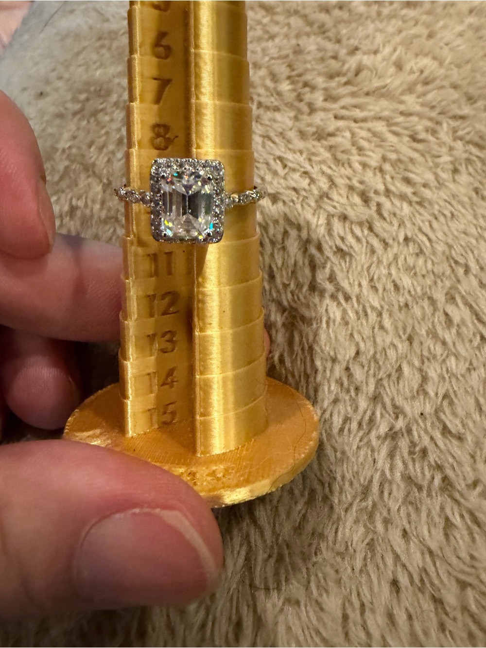 Moissanite sterling silver ring